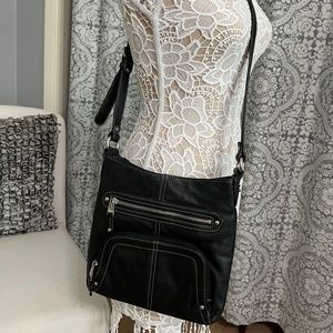 Black Leather Crossbody